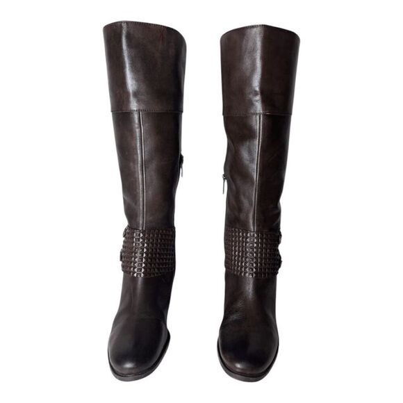 VINCE CAMUTO Bartina Tall Brown Leather Boot Size 8.5M - Picture 4 of 9